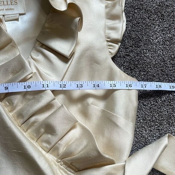 kate spade Wedding Belles Aubrey Wrap Ruffle Silk Dress 4 - Picture 15 of 16